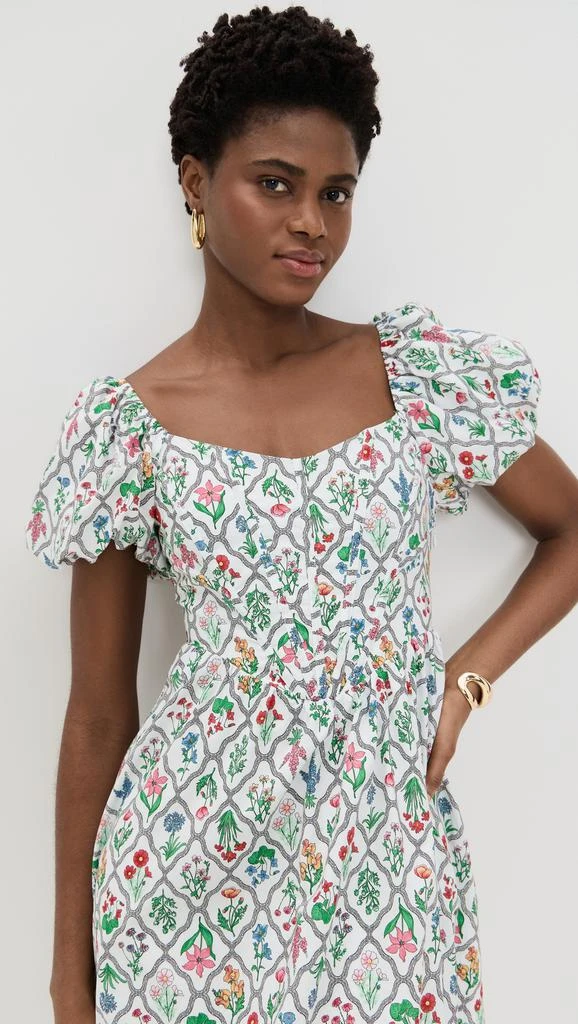 Moon River Puff Sleeve Corset Midi Dress 1