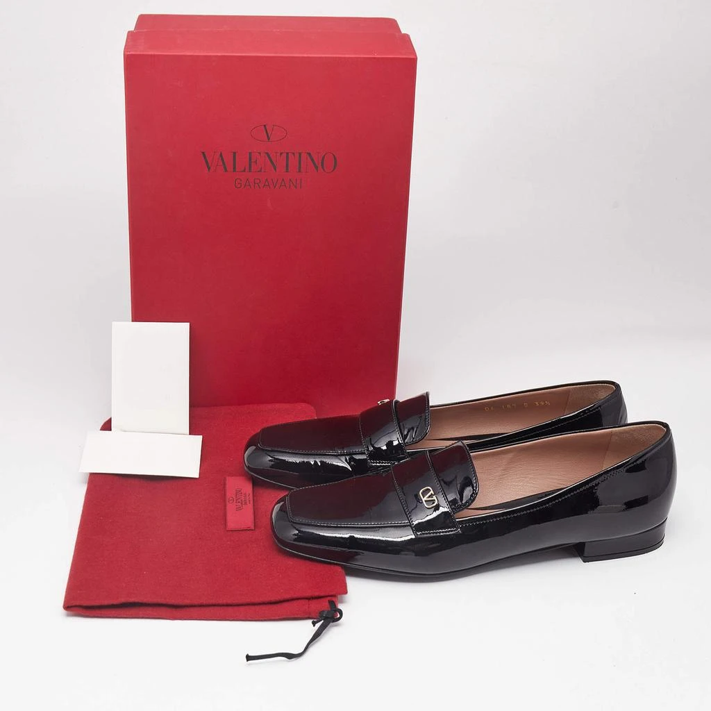 Valentino Valentino Black Patent Leather Vlogo Loafers Size 39.5 9