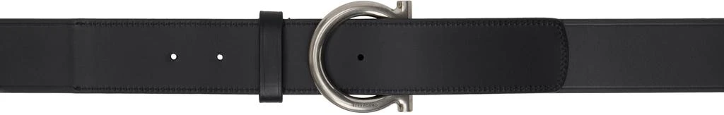 Salvatore Ferragamo Black Fixed Gancini Buckle Belt 1