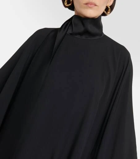Taller Marmo Mrs. Ross fringe-trimmed crêpe kaftan 4