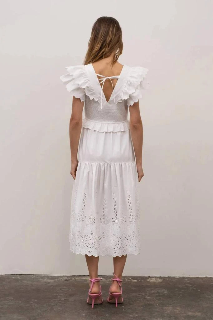 Moon River Moon River - Shirred Tiered Smock Ruffle Back-T 2