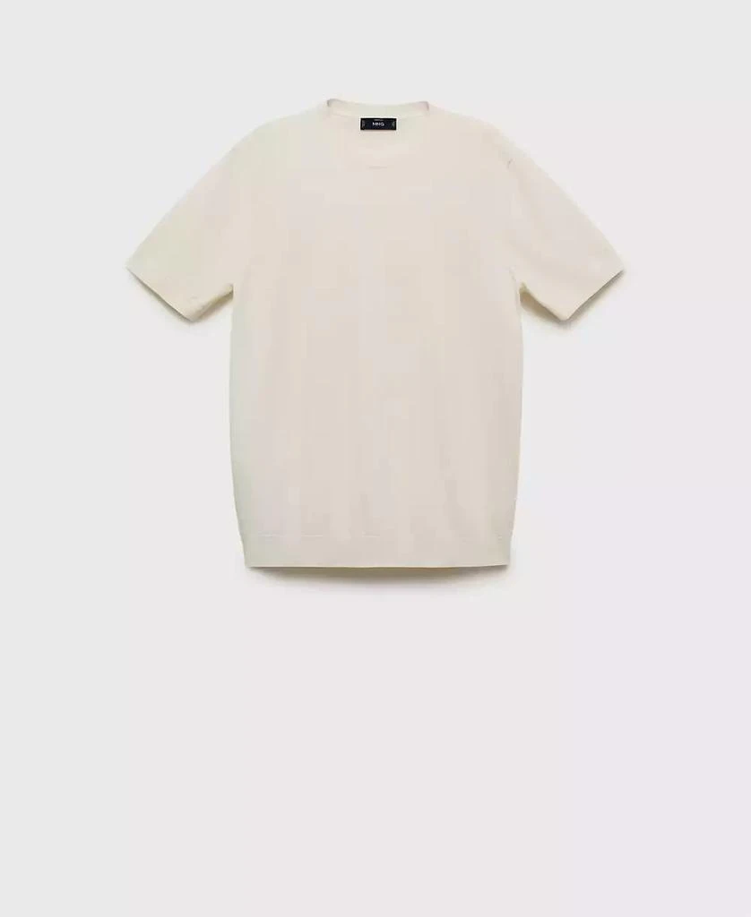 Mango Men's Cotton Fine-Knit T-Shirt 5