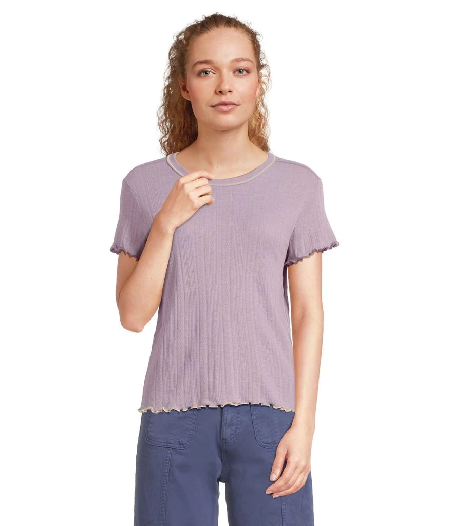 Toad & Co Foothill Pointelle Short Sleeve Baby Tee 1