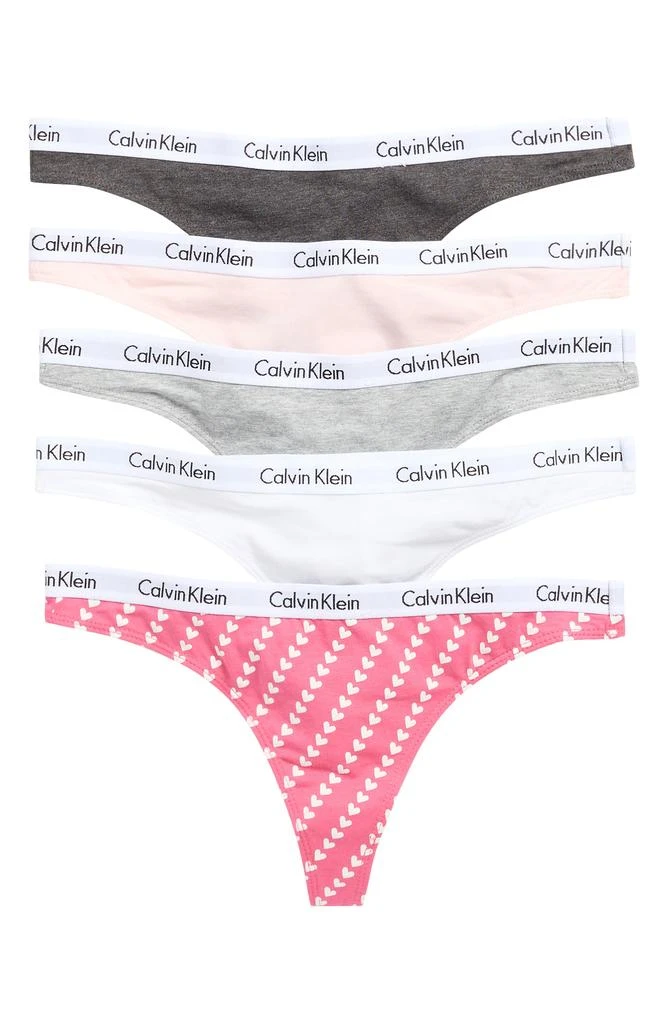 Calvin Klein Logo Thongs - Pack of 5 1