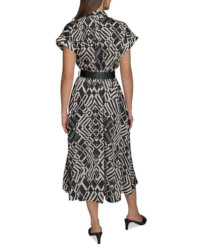 Donna Karan Printed Button Front Midi Dress 3