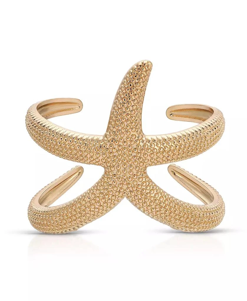 Ettika Jewelry 18k Gold Plated Starfish Arm Cuff Bracelet 1
