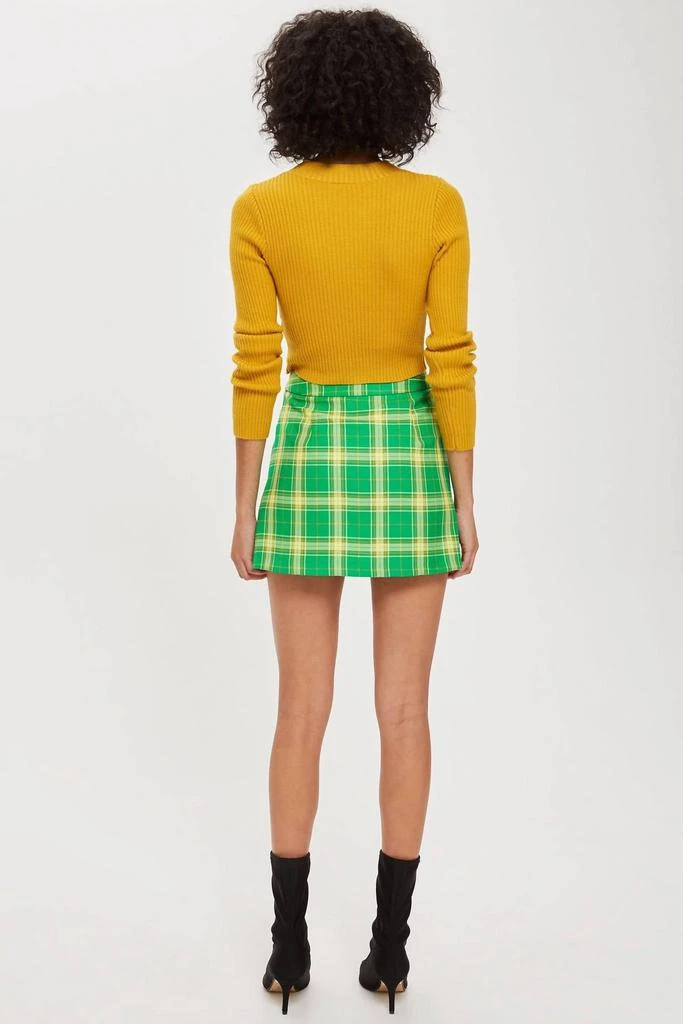 Topshop Topshop - Tartan Pleated Wrap Mini Skirt 3