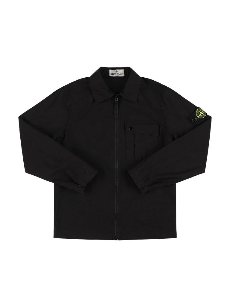 Stone Island Junior Cotton Blend Overshirt 1