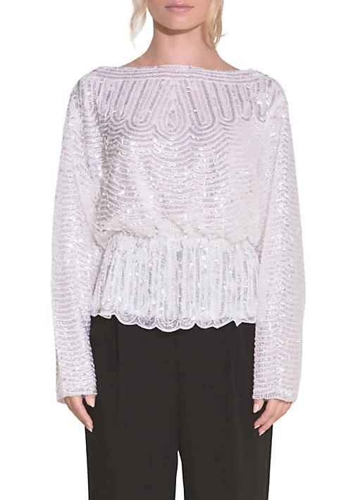 Endless Rose Rose Peplum Sequins Top 1