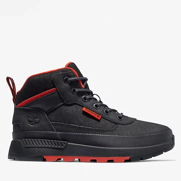 Timberland Field Trekker Hiking Boot for Youth in Black/Red 1