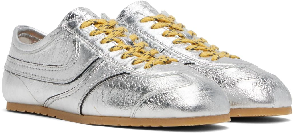 Dries Van Noten Silver Metallic Sneakers 4