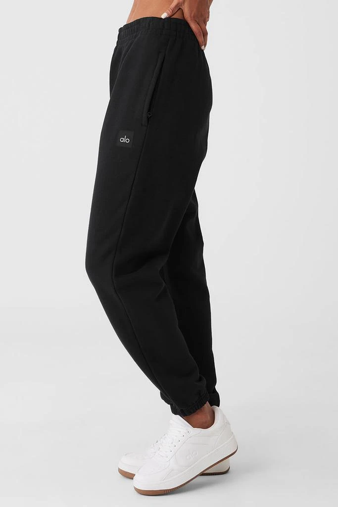 Alo Cuffed Renown Heavy Weight Sweatpant - Black 3