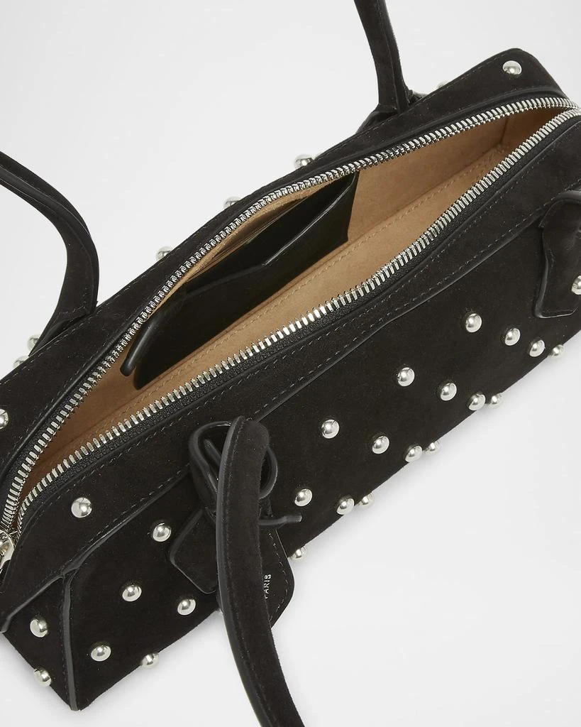 Alaia Le Teckel Small Shoulder Bag in Studded Suede 4