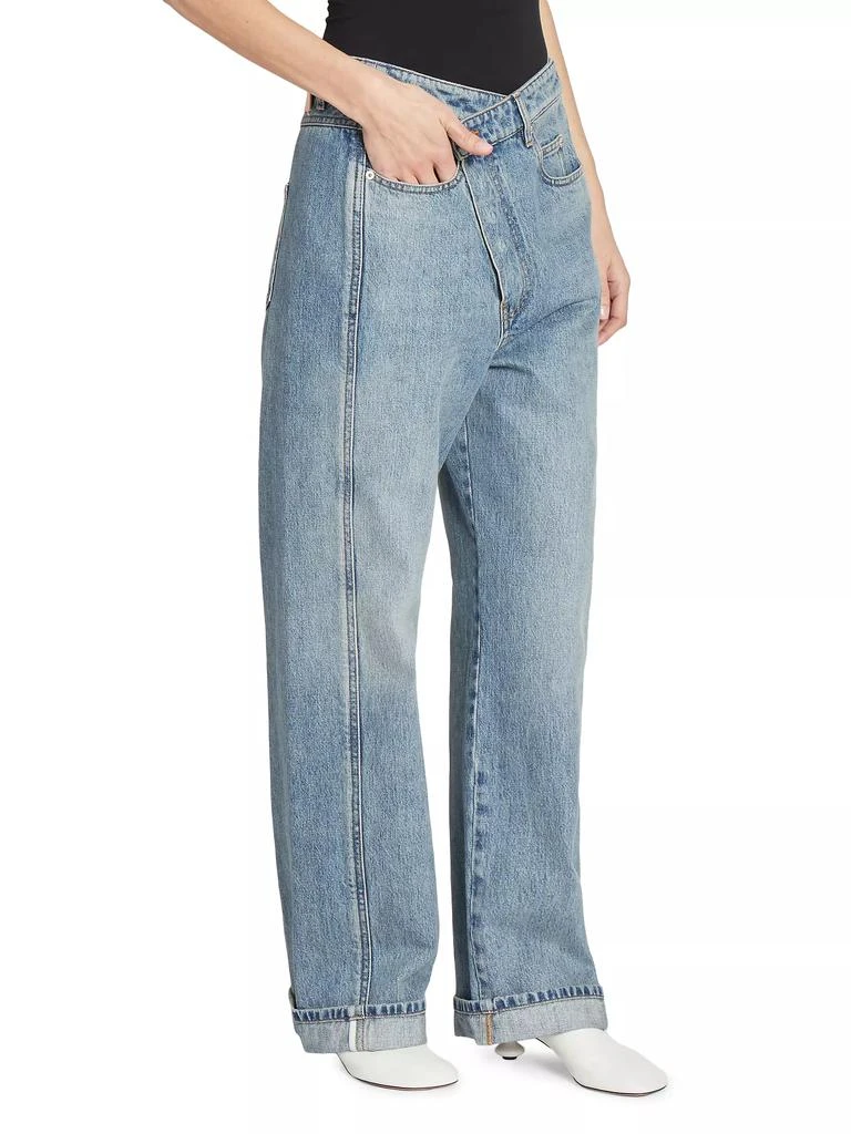 Loewe Deconstructed Straight-Leg Jeans 4