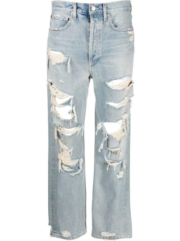 NA Light blue ripped straight leg Jeans 1