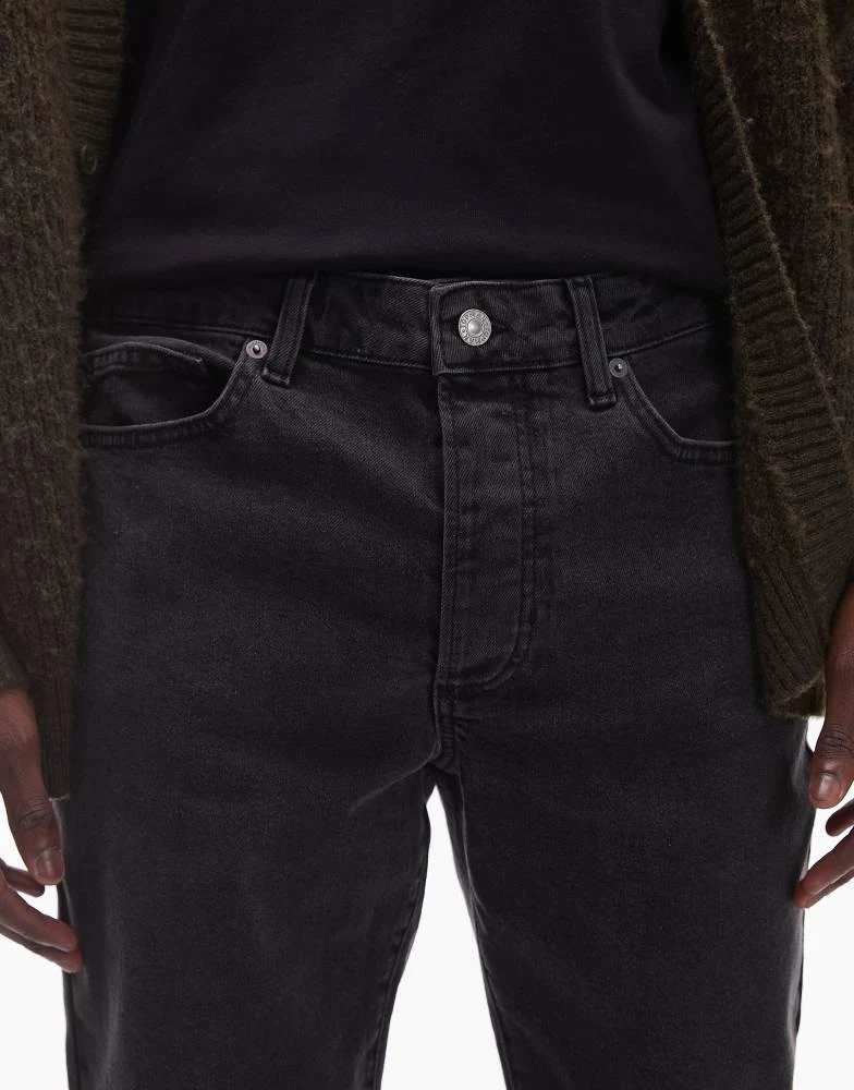 Topman Topman stretch skinny jeans in washed black 5
