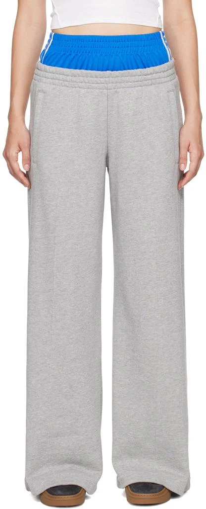 Adidas Gray KSENIASCHNAIDER 2-in-1 Track and Sweat Lounge Pants 1