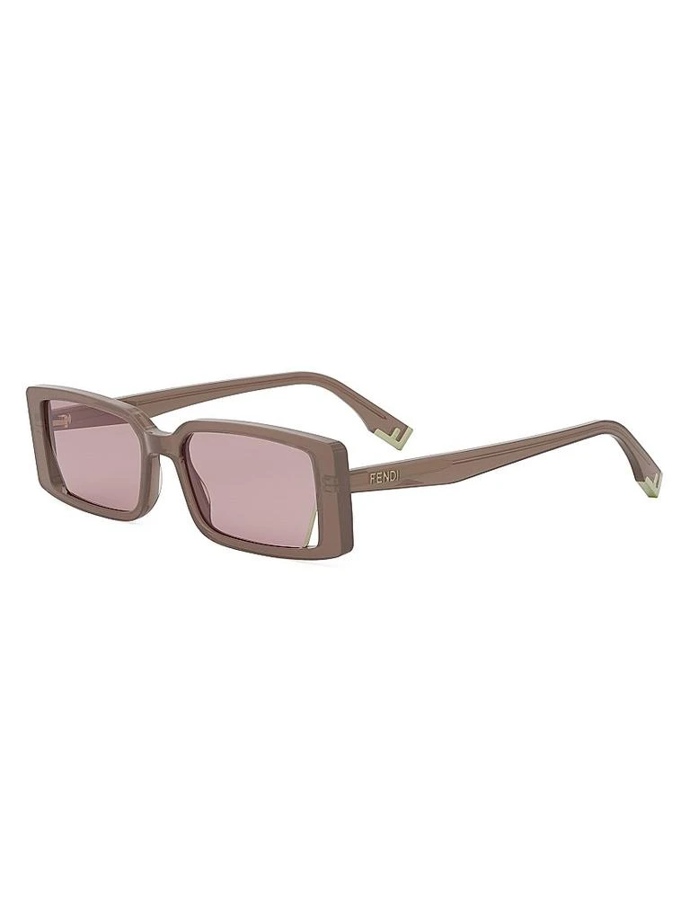Fendi Way 53MM Rectangular Sunglasses - Accessories - Free  display picture 1