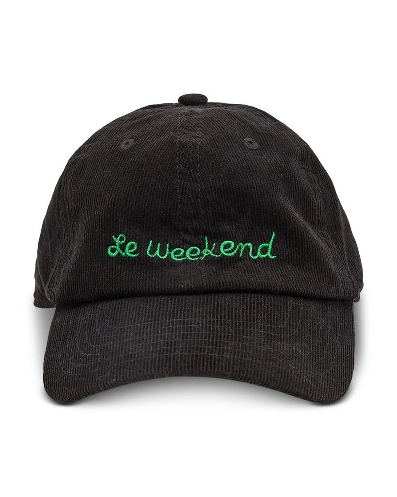Clare V Corduroy Embroidered Baseball Hat 1