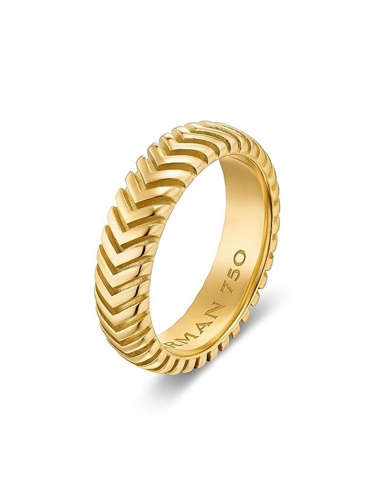 David Yurman Chevron Band Ring in 18K Yellow Gold, 6MM 3