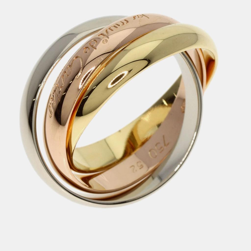 Cartier Cartier 18K Yellow, Rose, White Gold Trinity Band Ring EU 52