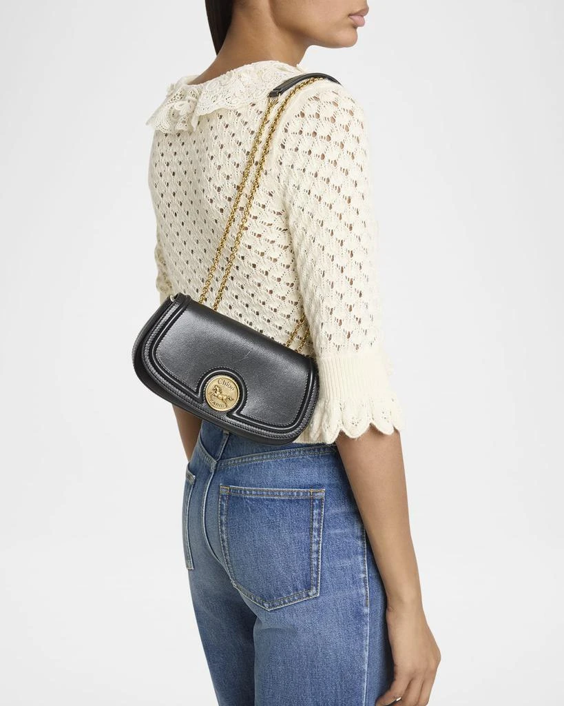 Chloé Horse Medal Wallet on Chain in Grained Leather 2