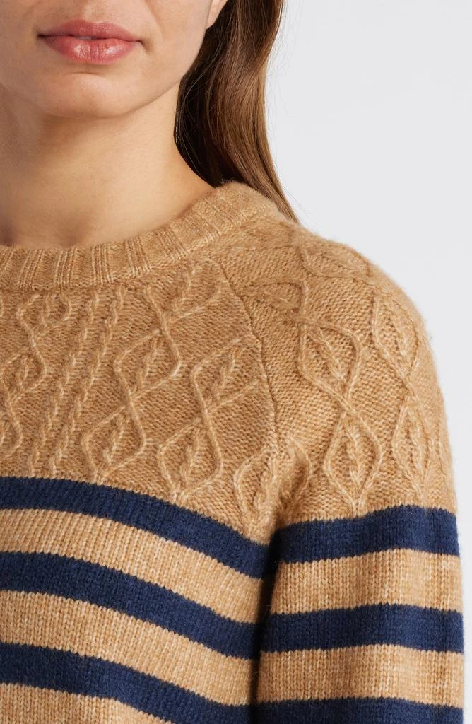 Caslon Stripe Crewneck Sweater 4
