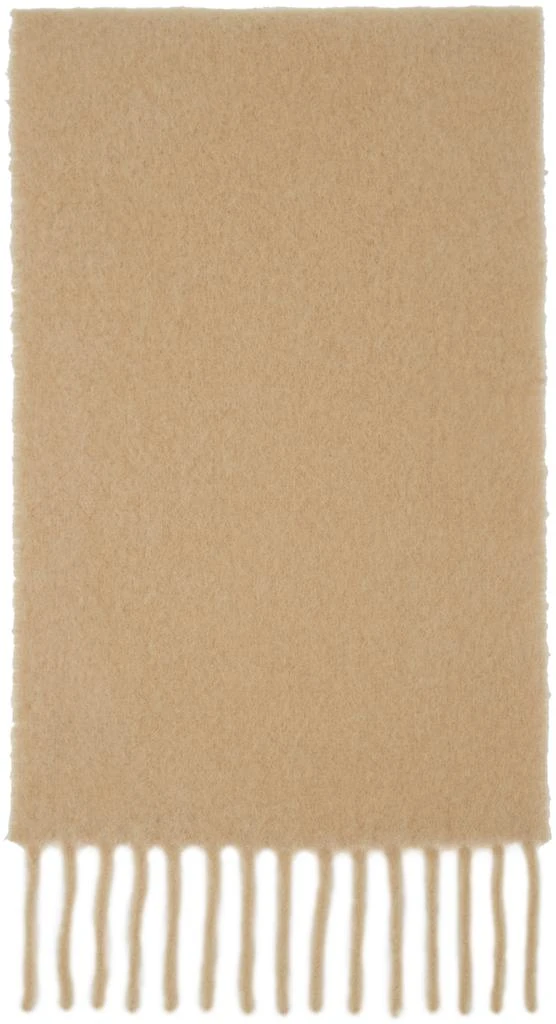 Maison Kitsuné Beige Baby Alpaca Scarf 2