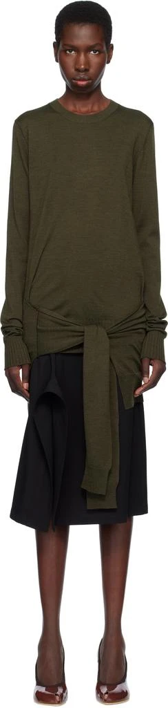 Stella McCartney Khaki Mixed Wool Sweater 1