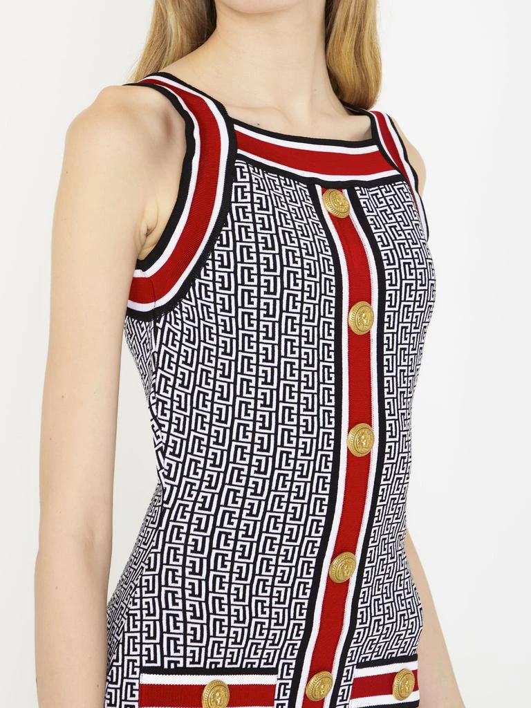 BALMAIN Monogram knit dress 4