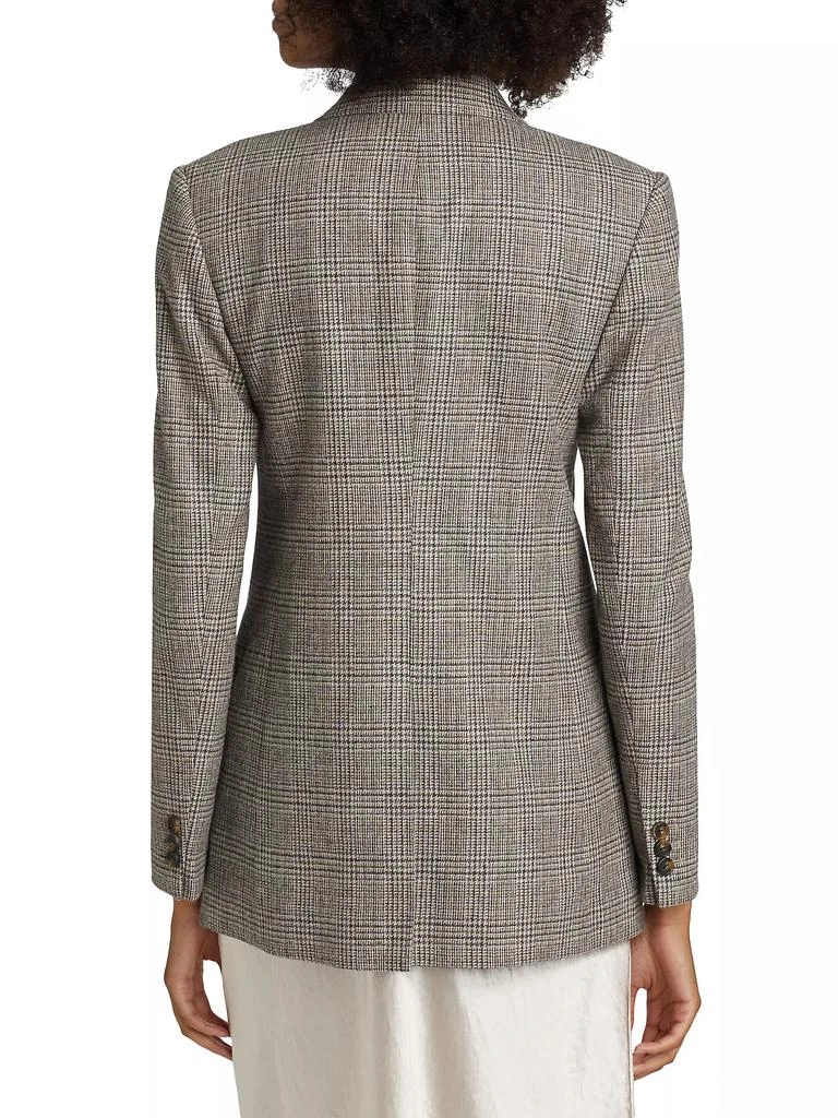 Vince Plaid Wool-Blend Double-Breasted Blazer 5