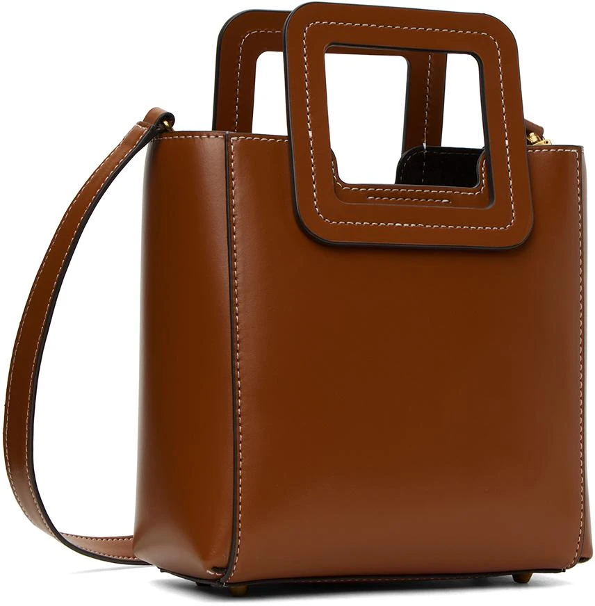 Staud Tan Mini Shirley Leather Bag 3