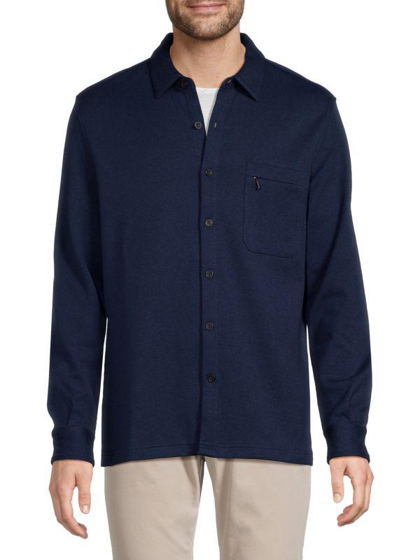 BUGATCHI Solid Pocket Shirt Jacket