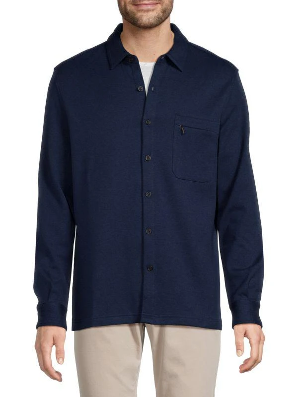 BUGATCHI Solid Pocket Shirt Jacket 1