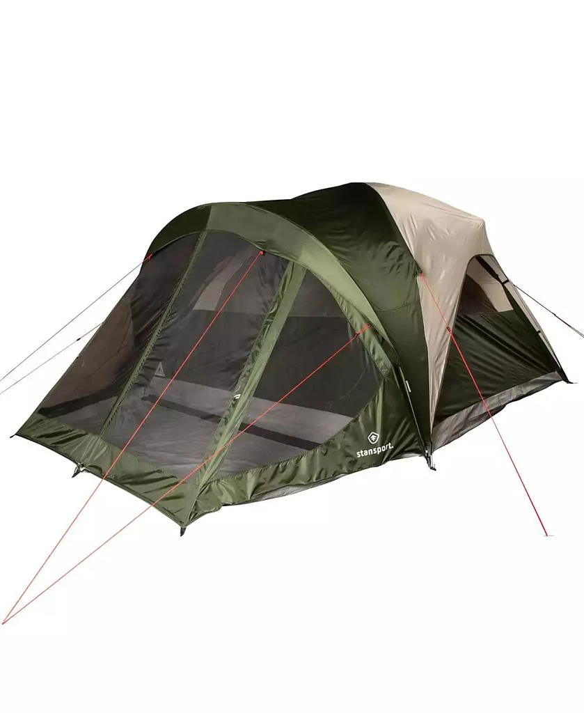 Stansport Highland Peak 6 Person Camping Tent with Screen Room