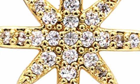 Panacea Crystal Starburst Linear Drop Earrings