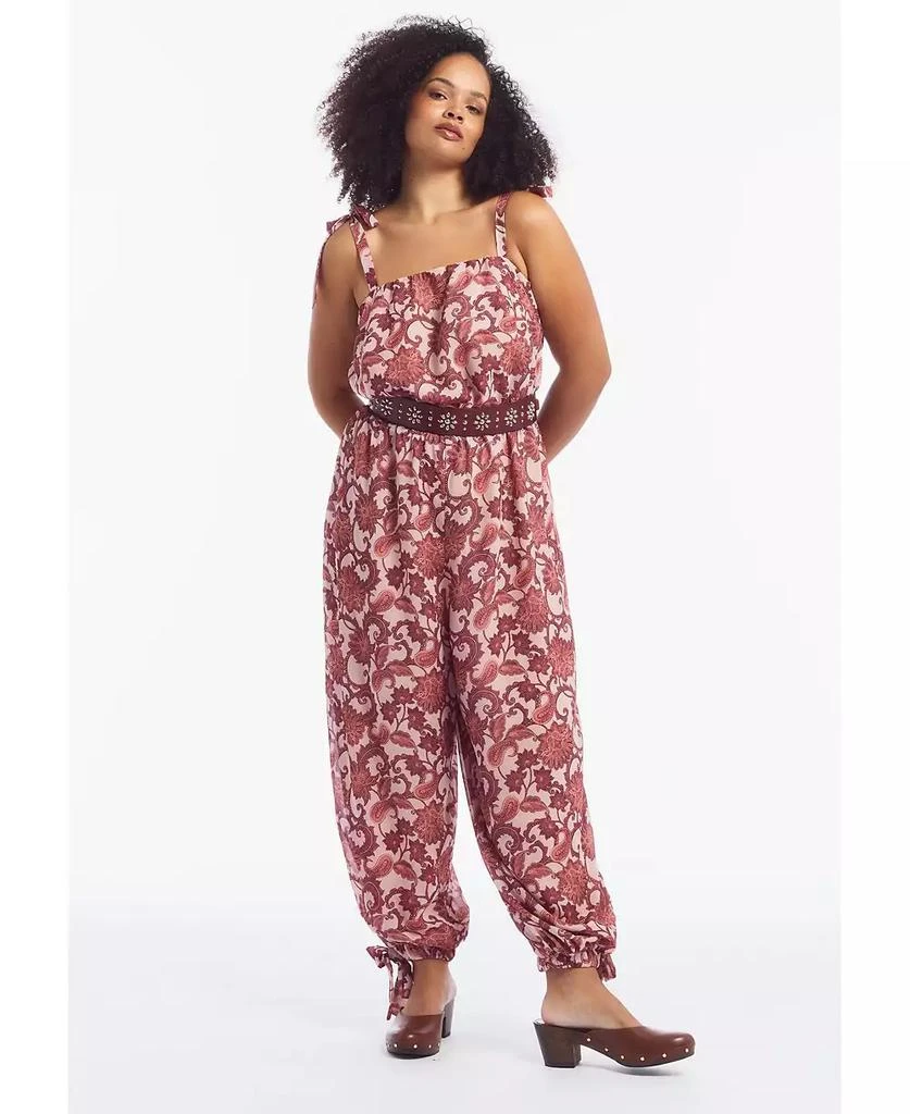 June & Vie Women's Crinkle Chiffon Jumpsuit