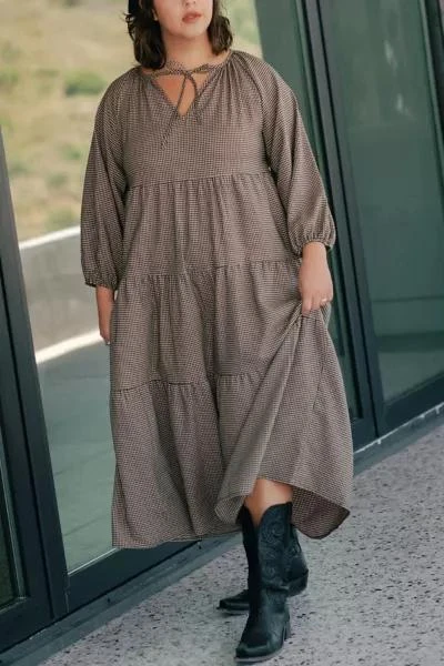 Whimsy and Row Whimsy + Row Mandy Gingham Midi Dress 1