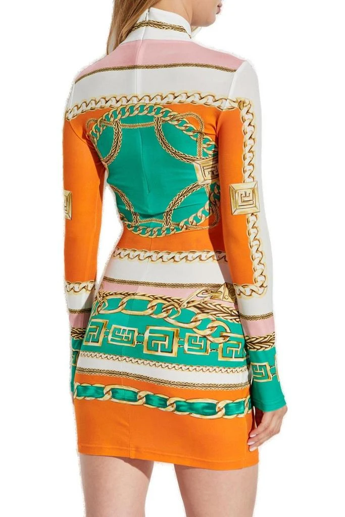 Balmain Balmain Foulard Pattern Short Printed Bodycon Dress 3