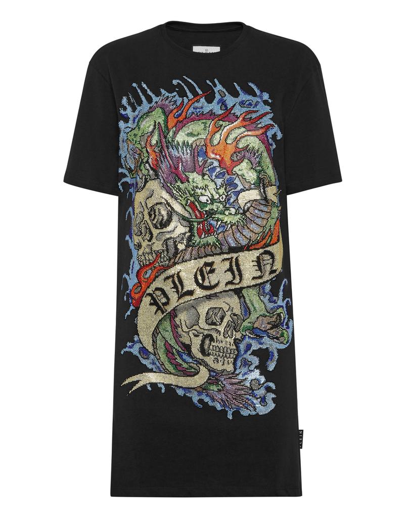 Tシャツ・カットソー Philipp Plein `Vintage Racing Strass` Man Fit T-Shirt Philipp Plein Philipp Plein `Vintage Racing Strass` Man Fit
