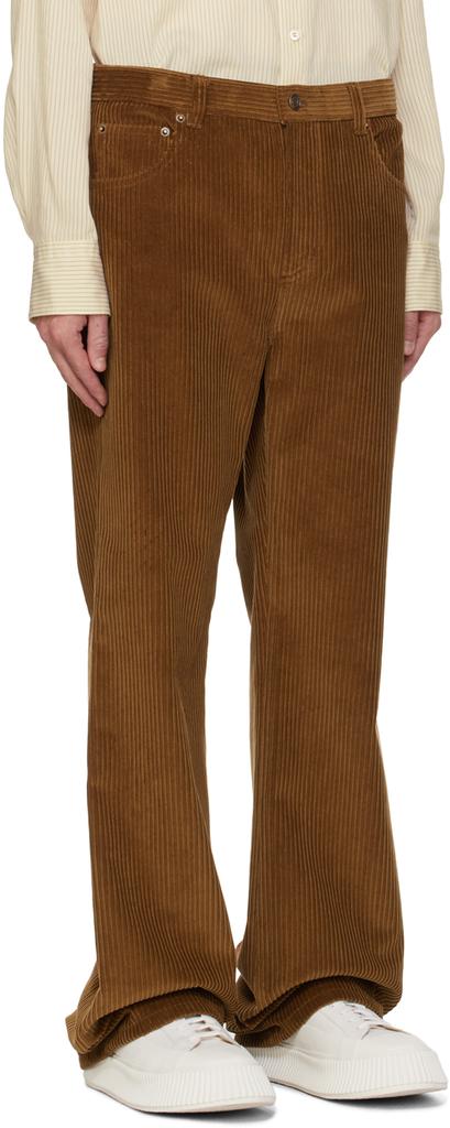Recto Brown Cotton Trousers
