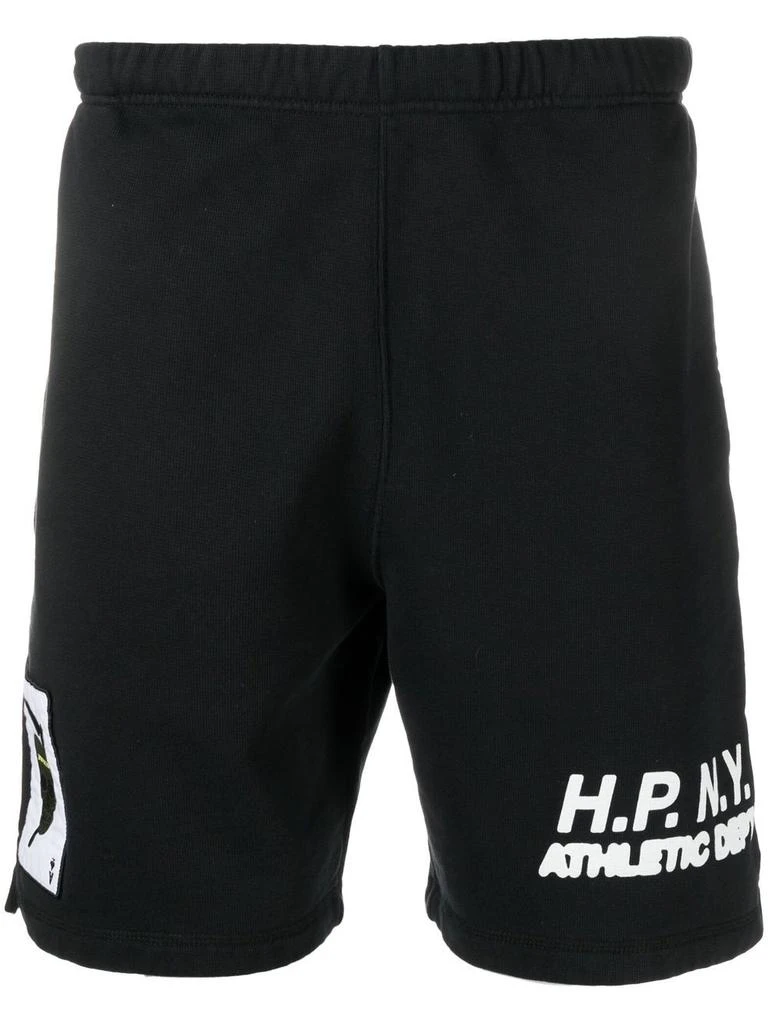 Heron Preston slogan-print cotton shorts - men -  -  - Black 1