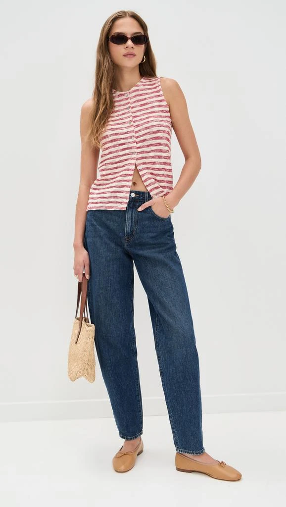 Madewell Crew Neck Sweater Vest In Stripe 4