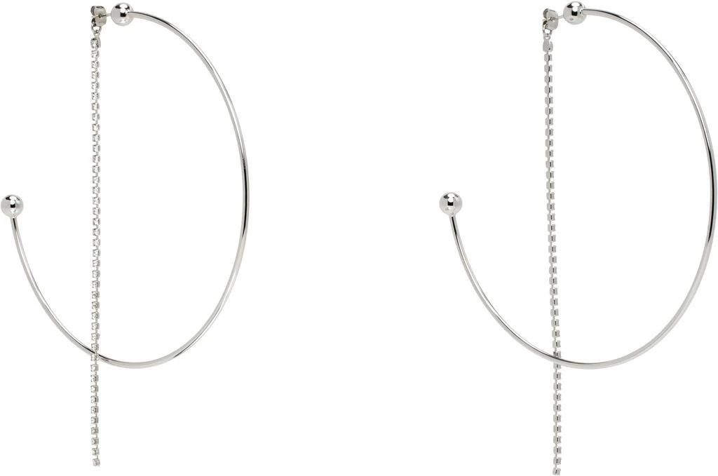 Justine Clenquet Silver Justin Crystal Earrings 2