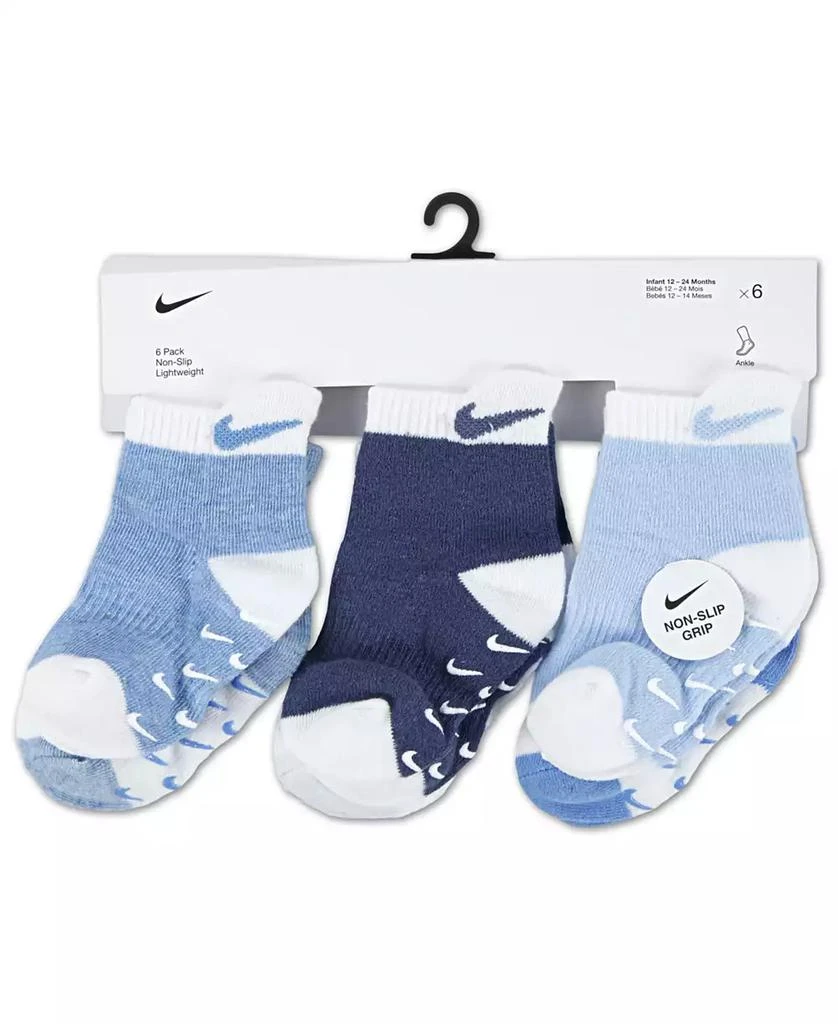 NIKE Baby or Toddler Tab Gripper Socks, Pack of 6 3
