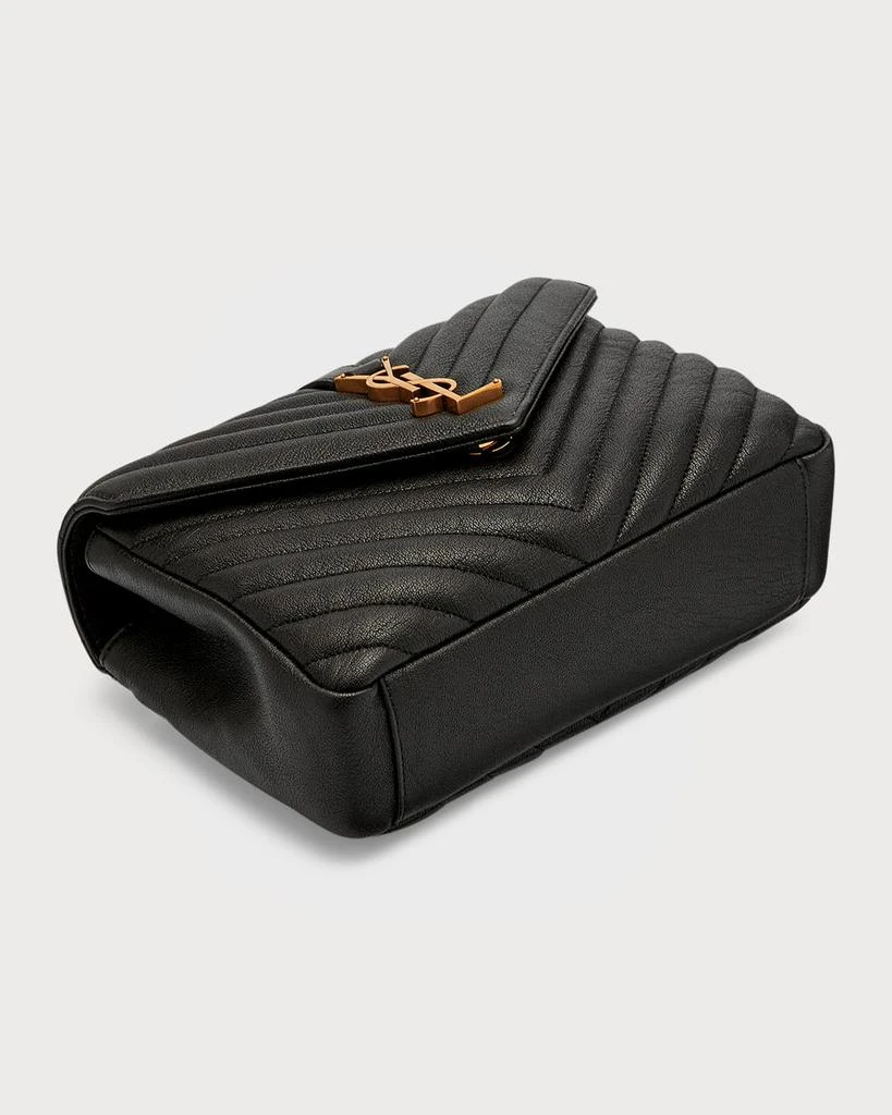 Yves Saint Laurent College Medium Flap YSL Shoulder Bag in Quilted Leather 9