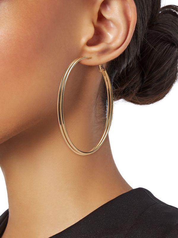 AVA & AIDEN 12K Goldplated Iron Hoop Earrings