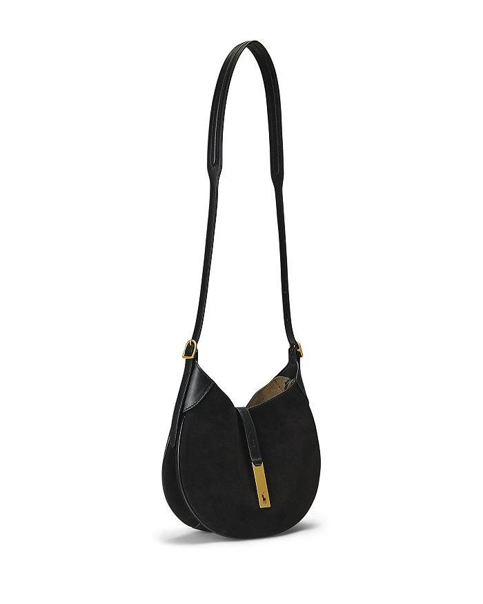 Ralph Lauren Polo ID Suede and Leather Small Shoulder Bag 6