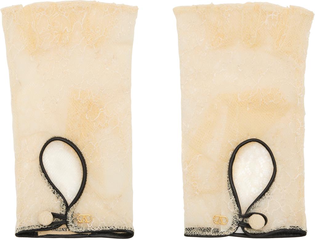 Valentino Off-White VLogo Signature Biker Gloves