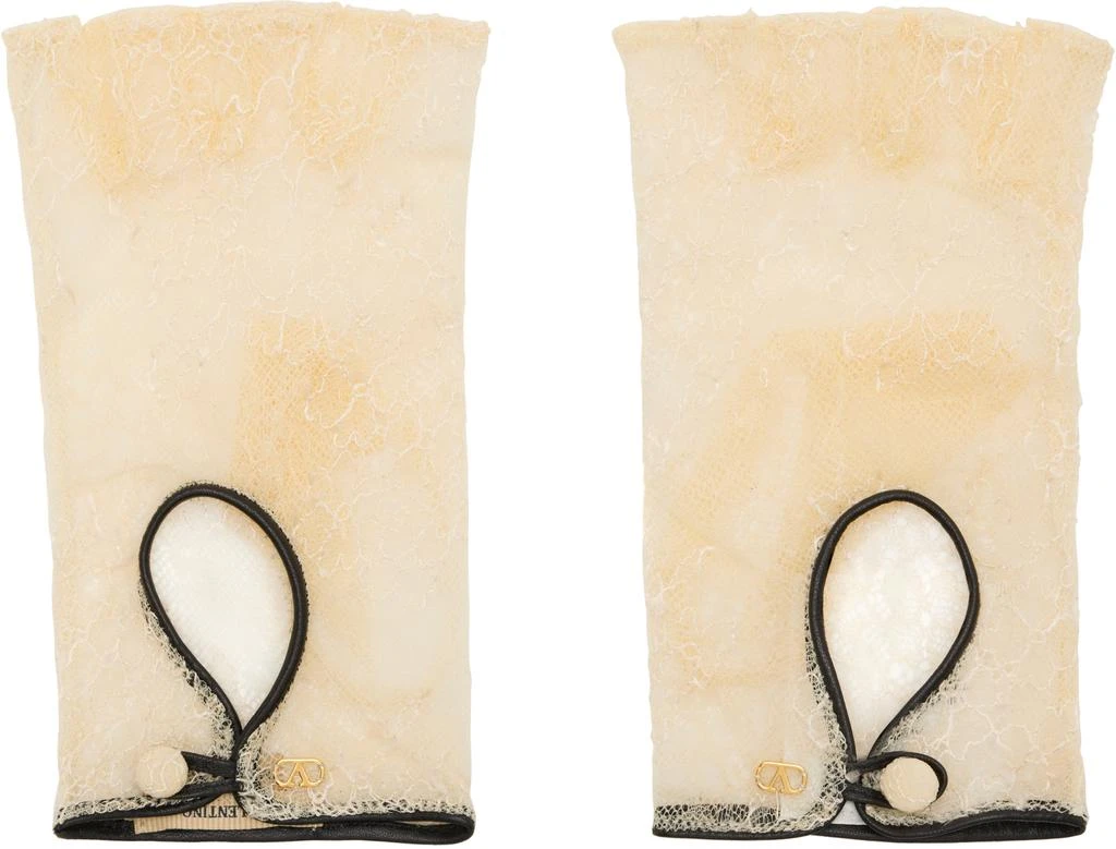 Valentino Off-White VLogo Signature Biker Gloves 1